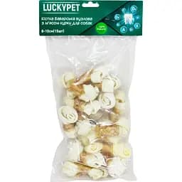 Кістка баварська вузлова Lucky Pet №1 з м'ясом курки 8-10 см 15 шт.