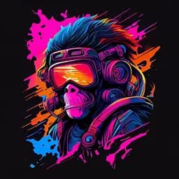 Набор для росписи по номерам Брутальная обезьяна, Strateg, на черном фоне, 40x40 см, AV4040-16