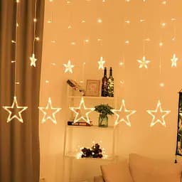 Светодиодная гирлянда-штора звезды новогодняя гирлянда на окно 4 м 120 LED