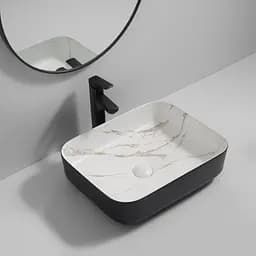 Умивальник накладний Mixxus Premium Diverse-0110 marble-Black 500x390x130 мм MP6517, Мармур - мініатюра 6