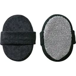 Мочалка лазнева масажна Titania овальна чорна (7721)