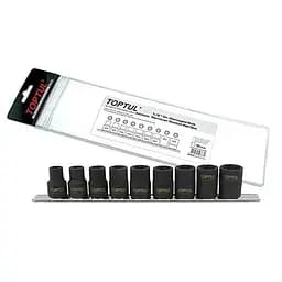 Комплект голівок для пошкоджених гайок на планці 1/2, 9 од. Toptul hoz0007603