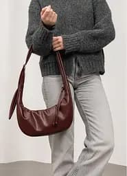 Жіноча сумка Sambag HOBO S бургунді 30 х 13 х 8 см (53100013) - мініатюра 3