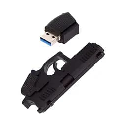 USB флеш накопичувач ColorWay Pistol 64 GB 3.0 Black (CW-USBPL64) - мініатюра 3