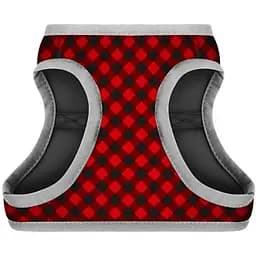 Шлея для собак м'яка Waudog Clothes Шотландка червона, з QR паспортом, ХS4, 36-39х26-28 см (2987) - мініатюра 2