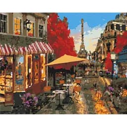 Картина за номерами Brushme Вуличне життя Парижа 40x50 см