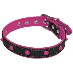 Нашийник для собак Croci Fluo Jeans екошкіра/джинс (рожевий) 26-40 см