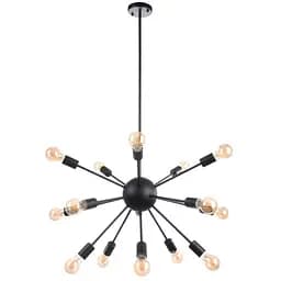 Люстра Brille подвесная лофт E27 60W BK (BL-346S/15)