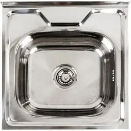 Кухонна мийка Рlatinum 5050 з нержавіючої сталі 0.7 мм квадратна 50x50 см полірована (000000291)