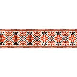 Клейка стрічка пакувальна Buromax Вишиванка 48 мм x 35 м червона (BM.7007-69) - мініатюра 2