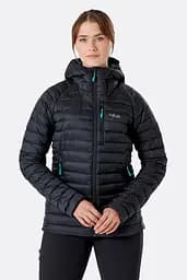 Пуховик женский Rab Microlight Alpine Long Jacket Womens 10 Черный