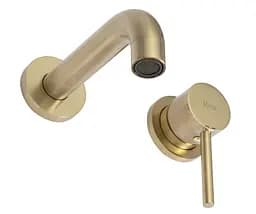 Змішувач для умивальника Rea Lungo прихованого монтажу brushed gold REA-B8652, Золотий - мініатюра 2