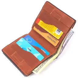 Чоловічий шкіряний гаманець Grande Pelle 9.5х10х1.5 см acs0024001 - мініатюра 5