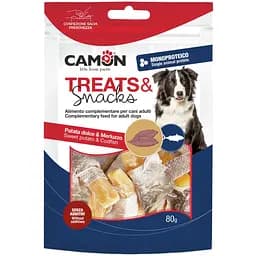 Ласощі для собак Camon батат зі шкірою тріски 80 г (AE071)