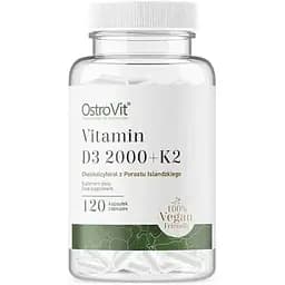 Амінокислота OstroVit Vege Vitamin D3 2000+K2, 120 вегакапсул vit0003980