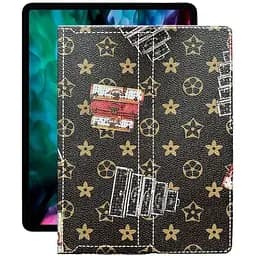 Чохол StatusCASE з екошкіри для планшету Apple iPad Pro 12,9 2020 Луі-Вітон-коричневий