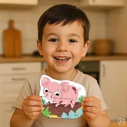 Дитячий пазл 4 в 1 "Baby puzzle. Сільські тварини" DoDo Toys 300686 набір 4 в 1 - мініатюра 6