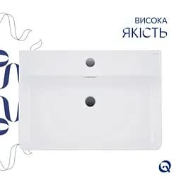 Раковина підвісна Qtap Nando LT 610х420х140 мм, White, прямокутна, без донного клапана QT12116146W - мініатюра 3
