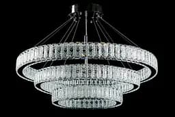 Люстра світлодіодна Splendid Ray L8560B/400+600+800/3 LED, 320W, хром, білий, сучасний стиль для дому - мініатюра 2