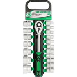 Набор торцевых головок с трещоткой Intertool ET-6019 19 шт. [104550]