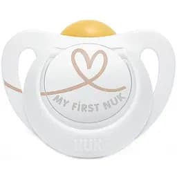 Пустышка латексная Nuk Star, ортодонтическая, 0-6 мес, 1 шт. (3952454)