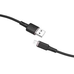Кабель Acefast C2-02 USB to iP 2.4A 1.2 м silicone zinc connectors чорний - мініатюра 3