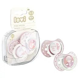 Пустышка силиконовая Lovi Praud&Joy, симметрическая, 3-6 мес., 2 шт. (22/845girl)