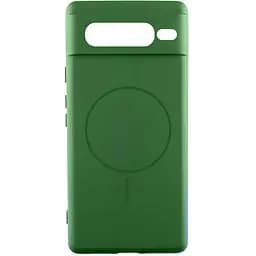 Чохол Silicone Cover Lakshmi Full Camera (AA) with MagFit для Google Pixel 7 Pro Зелений / Dark green