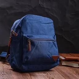 Текстильний зручний рюкзак унісекс Vintage 22244 синій - мініатюра 7