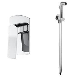 Набір гігієнічного душу прихованого монтажу Volle Solo (1510.101401+1586.190101) хром SET20240402, Хром