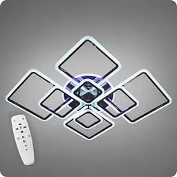 Люстра світлодіодна 517 Dlight 3color з пультом 235Вт Чорний Хром (01835)