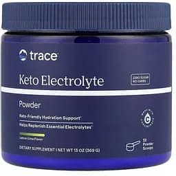 Кето-електролітний порошок Trace Minerals Keto Electrolyte Powder зі смаком лимона та лайма 369 г