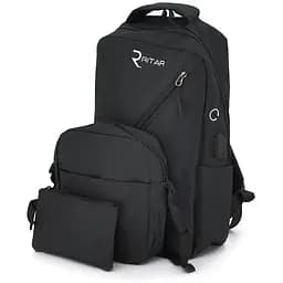 Рюкзак для ноутбука Voltronic 15.6" нейлон вихід під USB-кабель чорний Q50