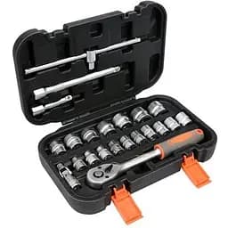 Набір головок торцевих Sthor квадрат 3/8", з інструментами 22 шт. (58661)