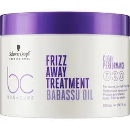 Маска Schwarzkopf Professional BC Bonacure Frizz Away Treatment для гладкості жорсткого, неслухняного і схильного до пушіння волосся 500 мл