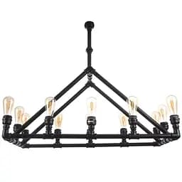 Люстра Brille подвесная лофт в зал E27 60W BK (BL-345S/12)