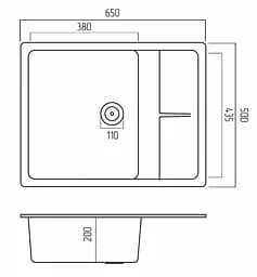 Кухонна мийка Platinum 6550 LOTOS (SP000040724) - мініатюра 7