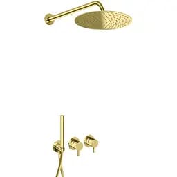 Душова система Kohlman Axel 25 gold + BOX прихованого монтажу KPL-QW260AGD25, Золотий