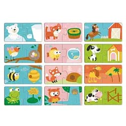 Дитячий пазл "ДУО-Звірята та їх домівки" DoDo Toys 300690, 24 елемента - мініатюра 3