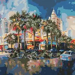 Картина по номерам "Курортный город" Ideyka KHO3600 50х50 см