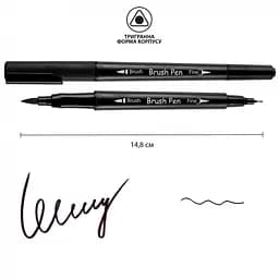 Набір маркерів Santi Brush Pen акварельні 18 кольорів двосторонні (390999) - мініатюра 2