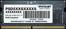 Оперативная память Patriot 32GB SODIMM DDR5 5600MHz Signature Line (PSD532G56002S)