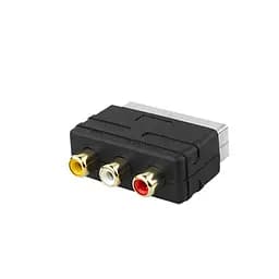 Перехідник Scart тато 3RCA мама S-video з перемикачем - мініатюра 2
