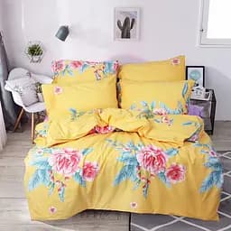 Двойной комплект постельного белья Желтый 355303