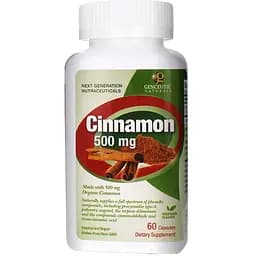 Корица Genceutic Naturals 500 мг 60 капсул (GNT00110)