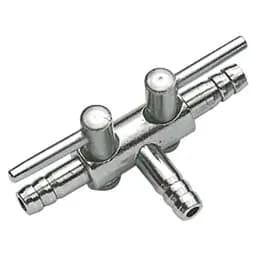 Кран на два виходи (метал) Hobby Metallic Air Valve 4/6 мм 2-Ways (63340) - мініатюра 1