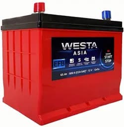 Автомобільний акумулятор WESTA ASIA (JIS) 65 Ah / 600 A EFB Start-Stop R (0) (-/+) (232x175x220) WAEFB650 - мініатюра 2