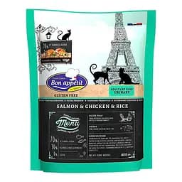 Сухой корм для кошек для профилактики мочекаменной болезни Bon Appetit Urinary Cat Salmon & Chicken & Rice с лососем, курицей и рисом 400 гр