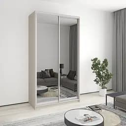 Шкаф-купе двухдверный MebelStar Стандарт AL 2 Зеркала 130x45x240 см Кашемир (MBS-3819)