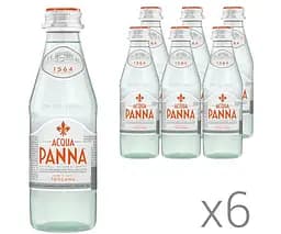 Acqua Panna, 0,25 л, Упаковка 6 шт., Аква Панна, Вода мінеральна негазована, скло